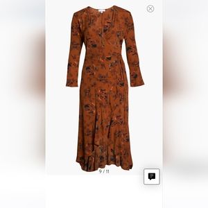 Leith Bell Sleeve Wrap Midi Dress